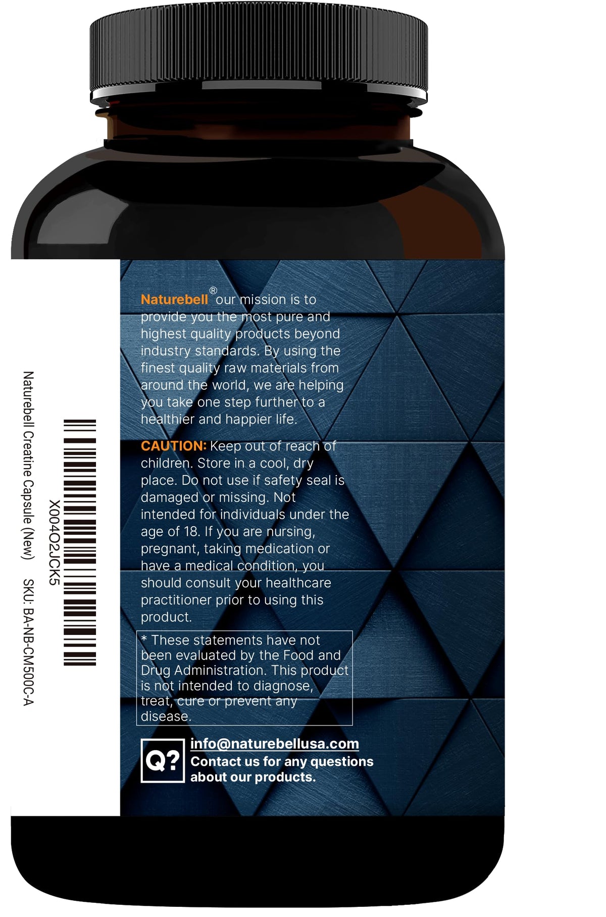 Micronized Unflavored Creatine Monohydrate Capsules 5,000mg 500 Count Q49921