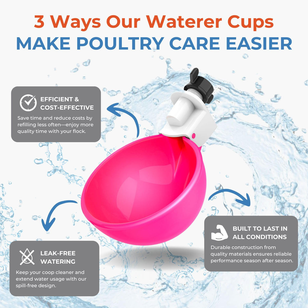 Automatic Chicken Waterer Cups 5 Pack S357