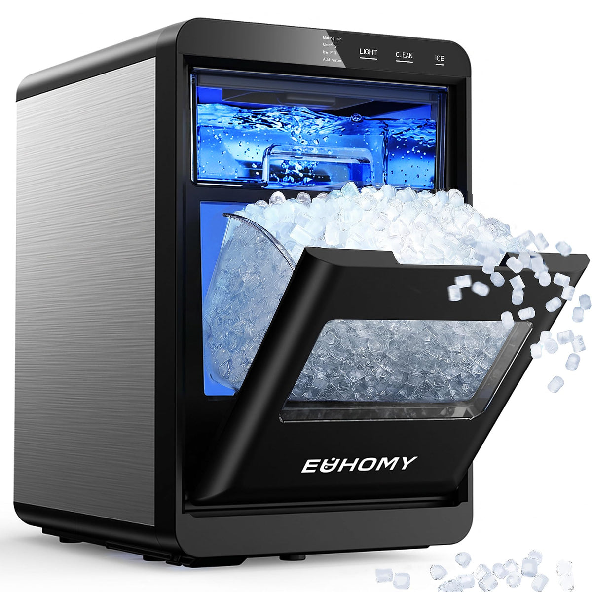 Nugget Ice Maker Countertop, 40lbs/24H, Black V9668