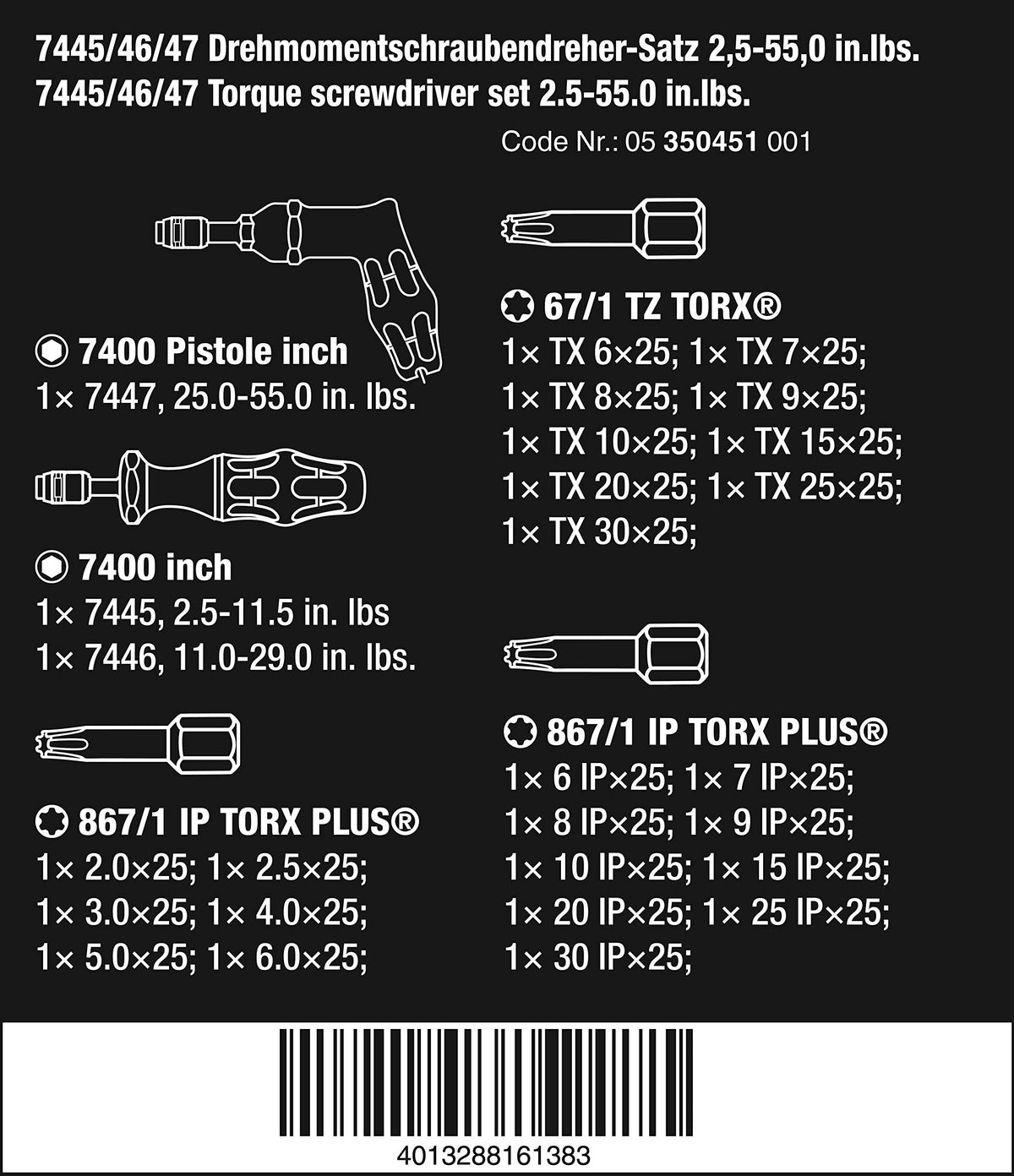 Torque Screwdriver Set K936
