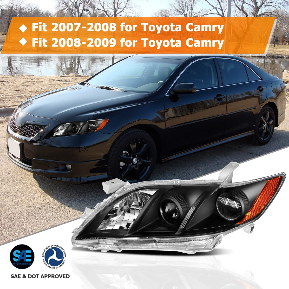 Headlights for Toyota Camry 2007-2009 J853