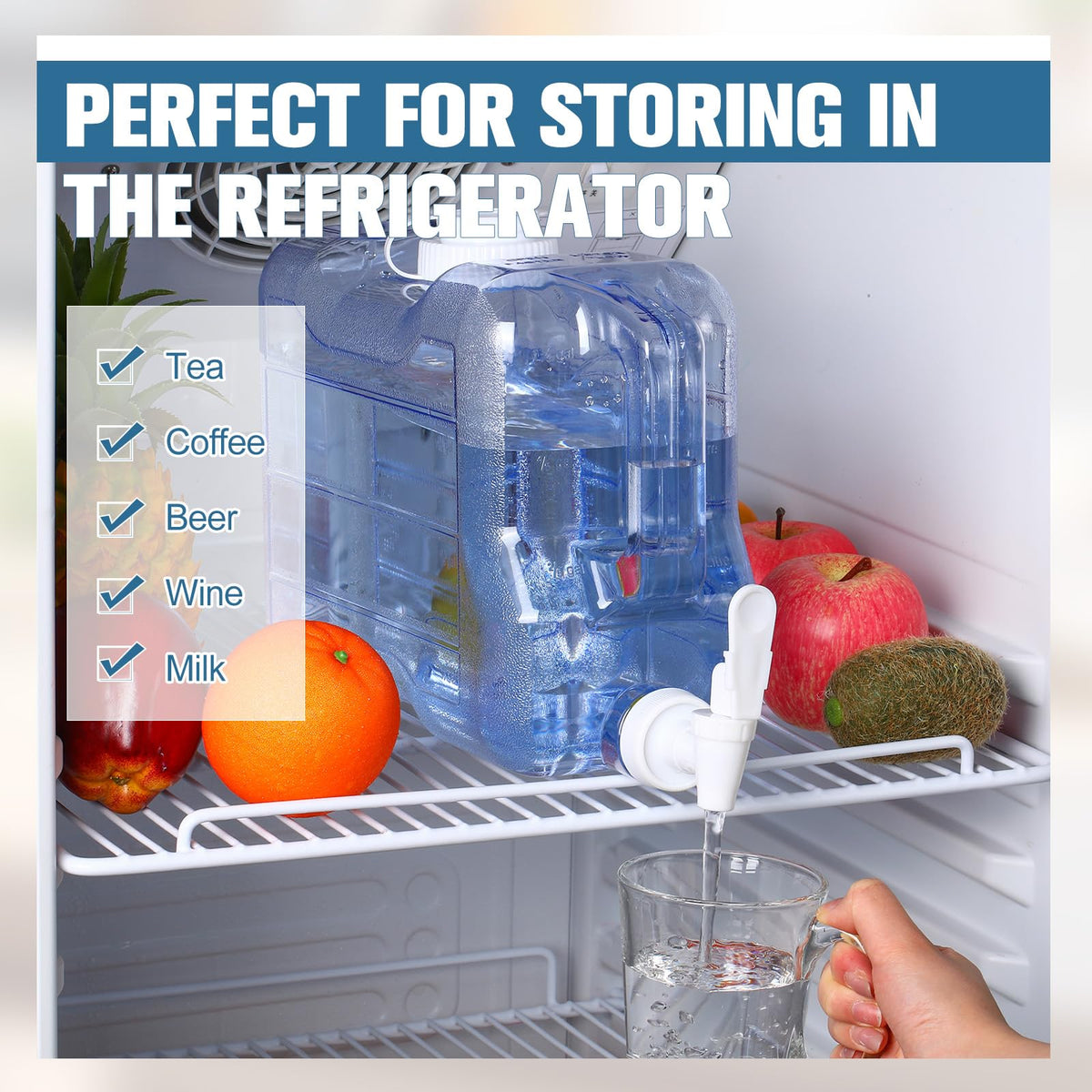 2 Gallon Plastic Water Dispenser Bottle M7934