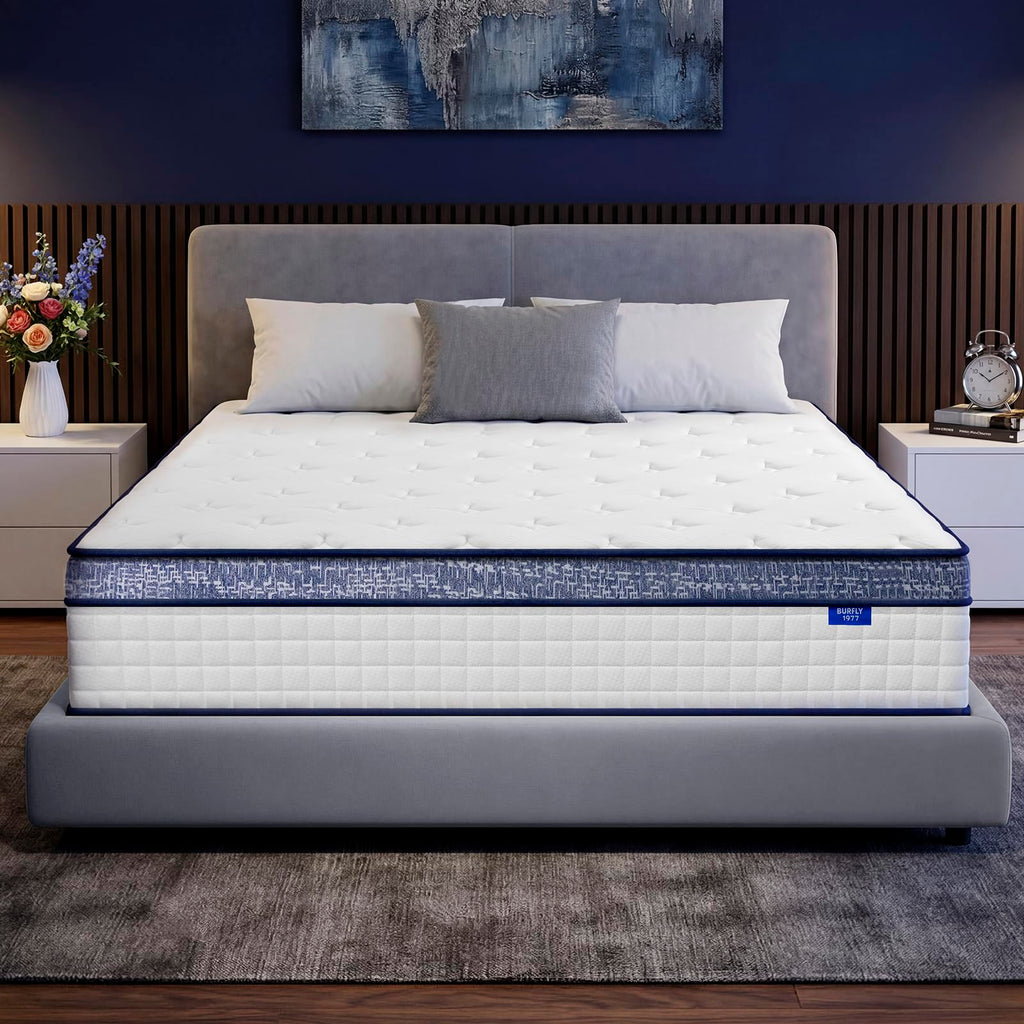 Queen Size 12 Inch Hybrid Memory Foam Mattress H43761