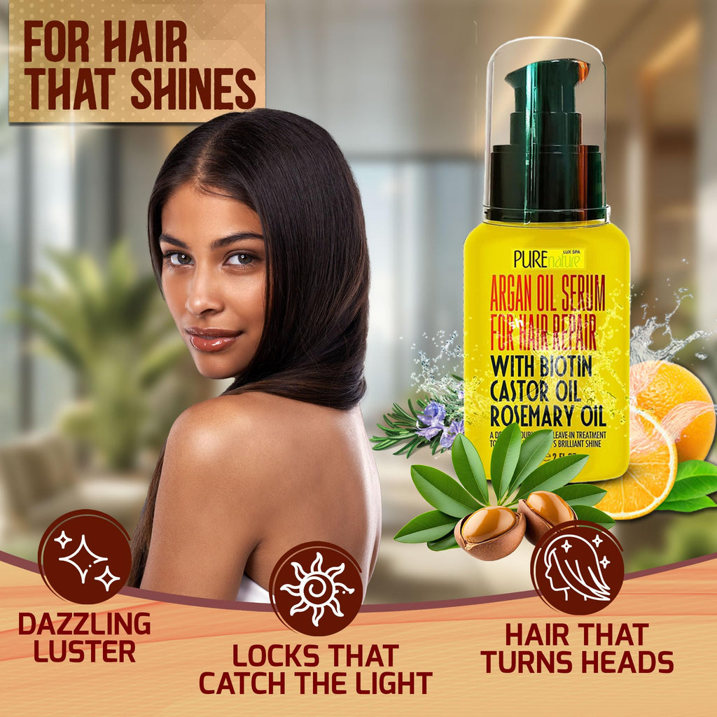Coconut Shampoo and Conditioner Set and Moroccan Argan Oil Mask and Hair Serum U9839