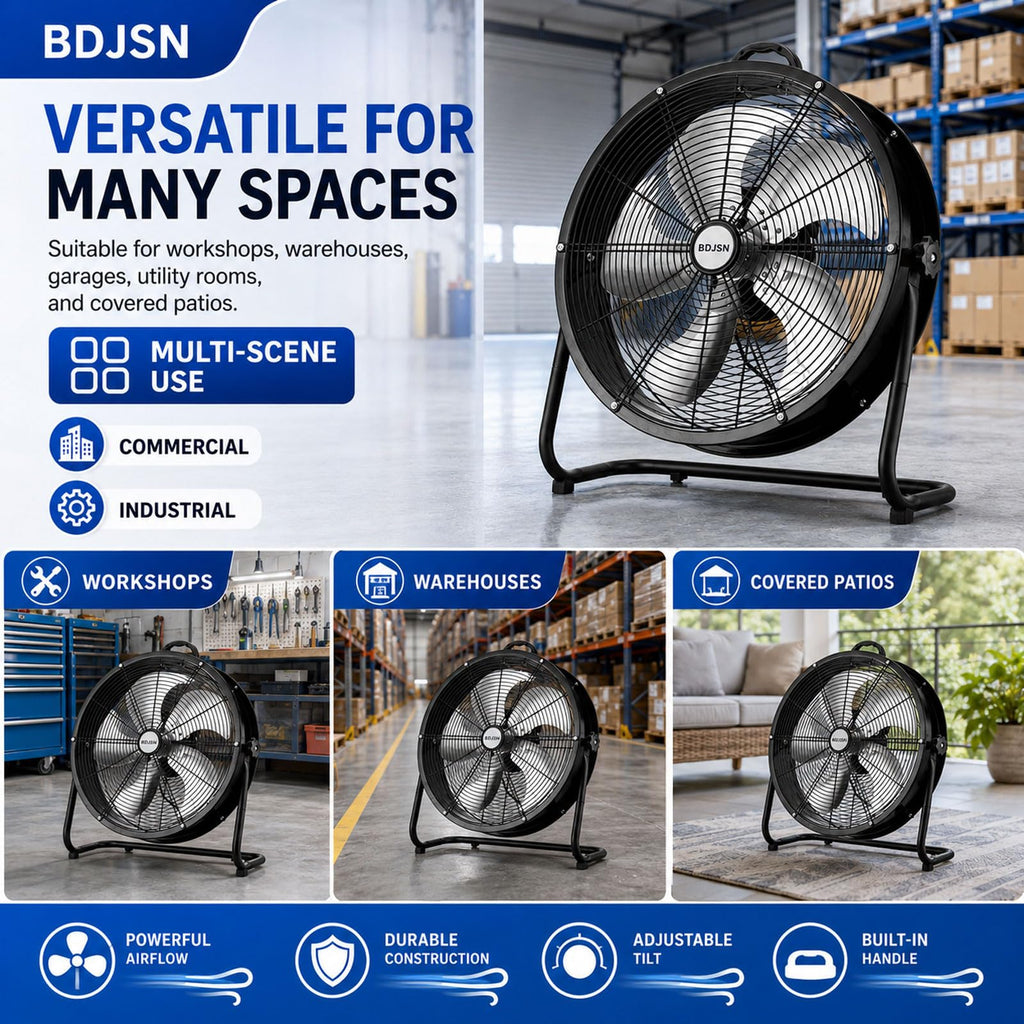 3-speed High Velocity Drum Fan with 5 Aluminium Blades D234147