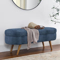 Oval Storage Bench with Rubber Wood Legs D167554