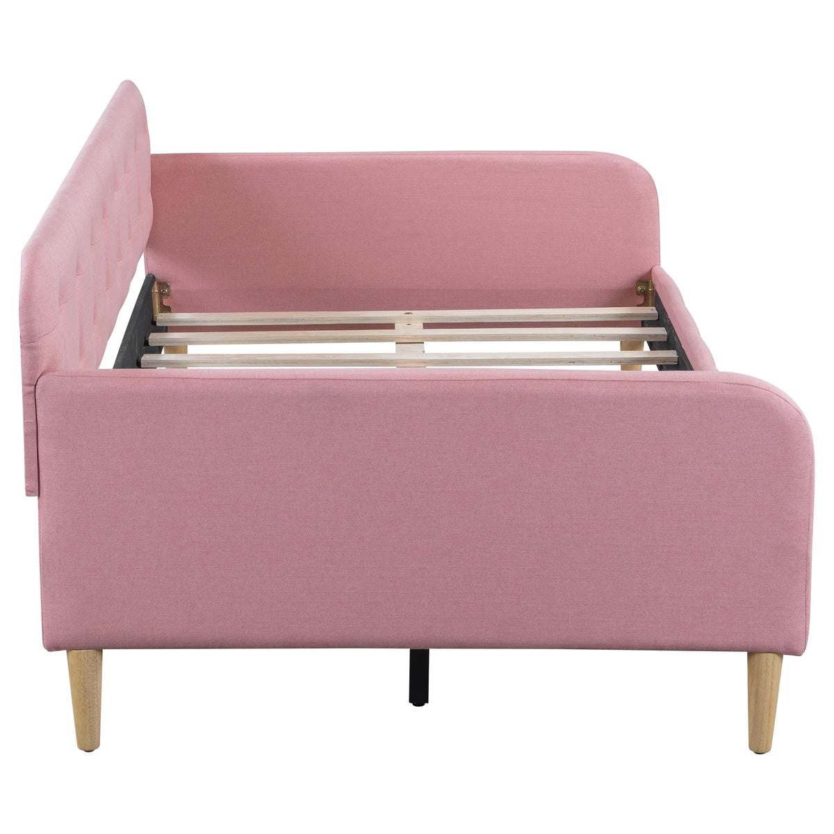 Twin Linen Upholstered Daybed Sofa Bed with Button Tufted Design P8092