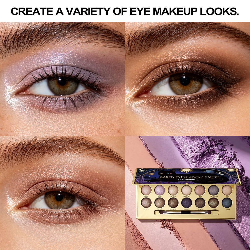 Baked Eyeshadow Palette, Matte & Shimmer Z7010