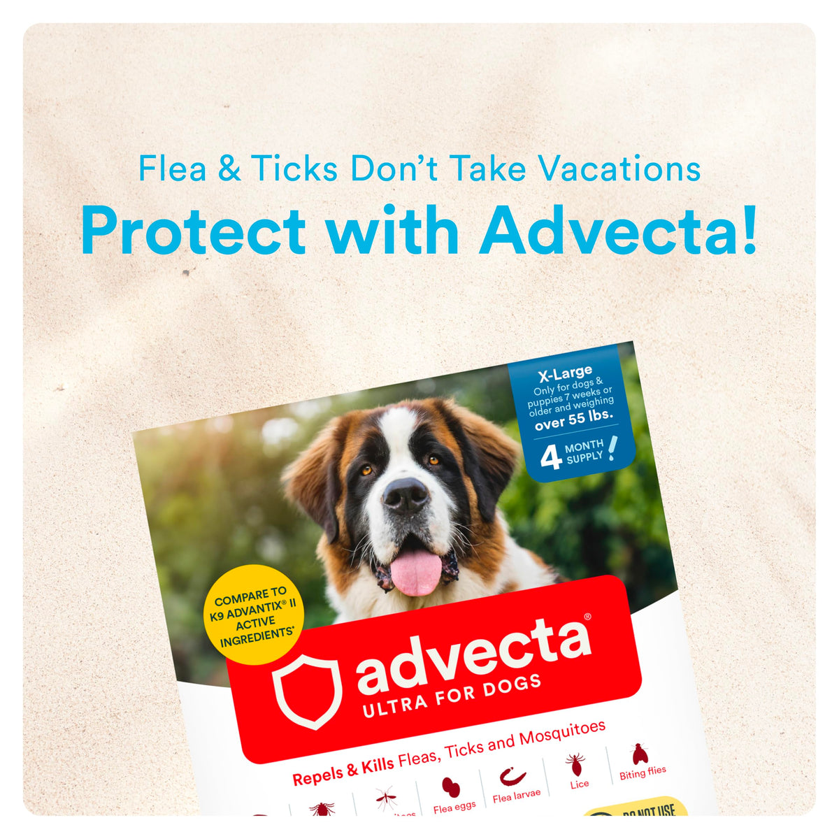 Flea and Tick Topical for Dogs 55+ lbs K3441