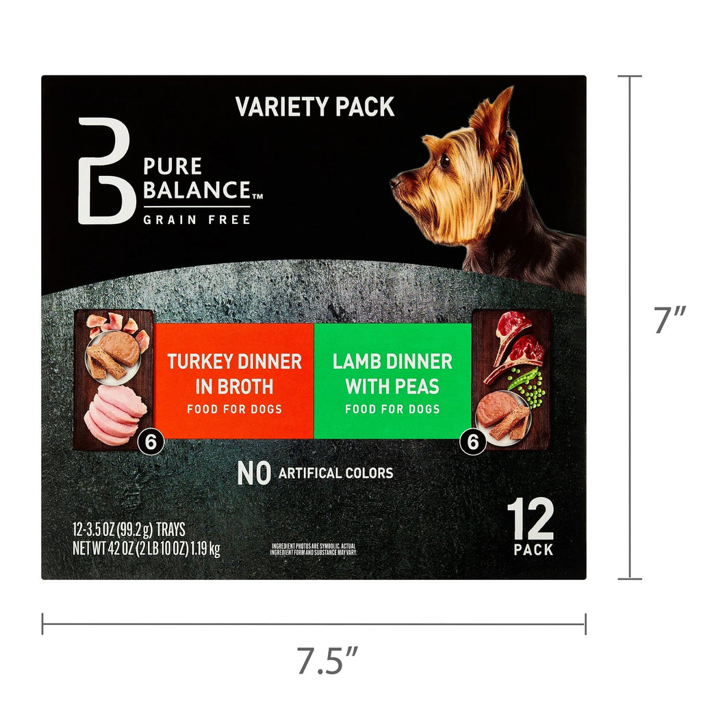 Grain-Free Wet Dog Food Variety Pack, 24 Count, 3.5 oz Trays W912991