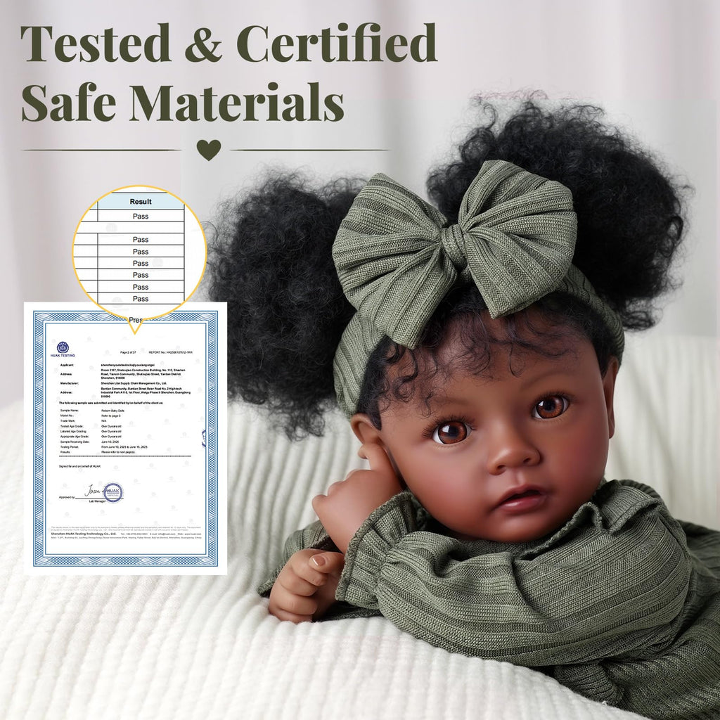 20 Inch Black Lifelike Baby Girl Doll O57031