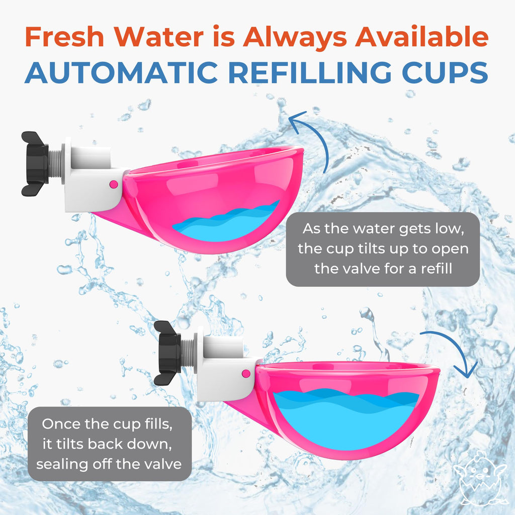 Automatic Chicken Waterer Cups 5 Pack S357