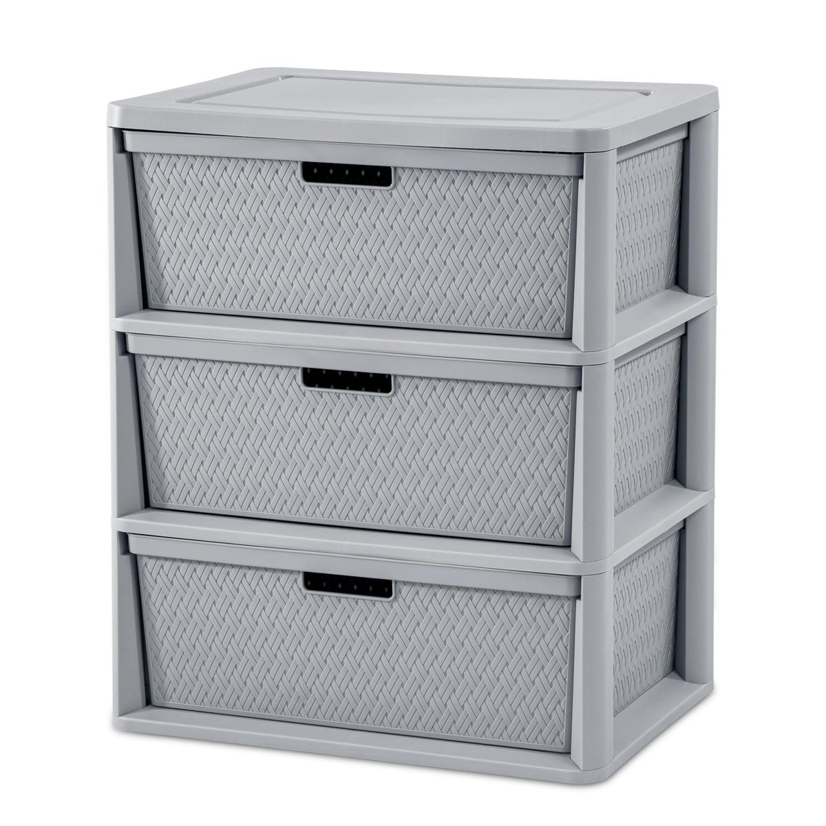 Gray 3 Drawer Storage Tower Y328