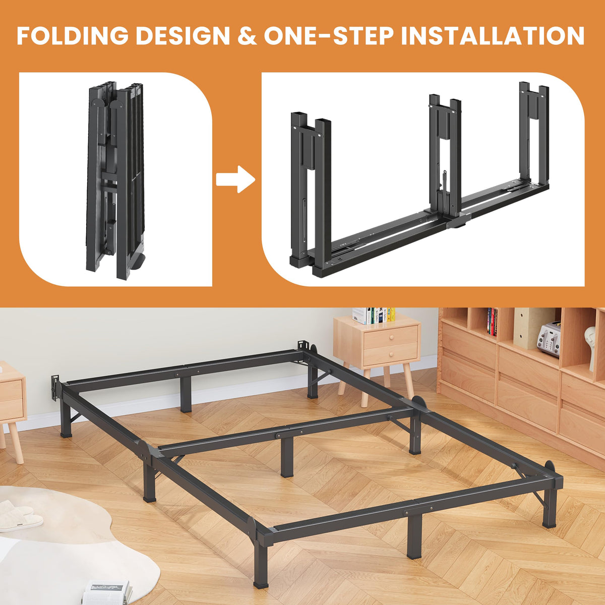 Queen 8 Inches Metal Bed Frame B8099