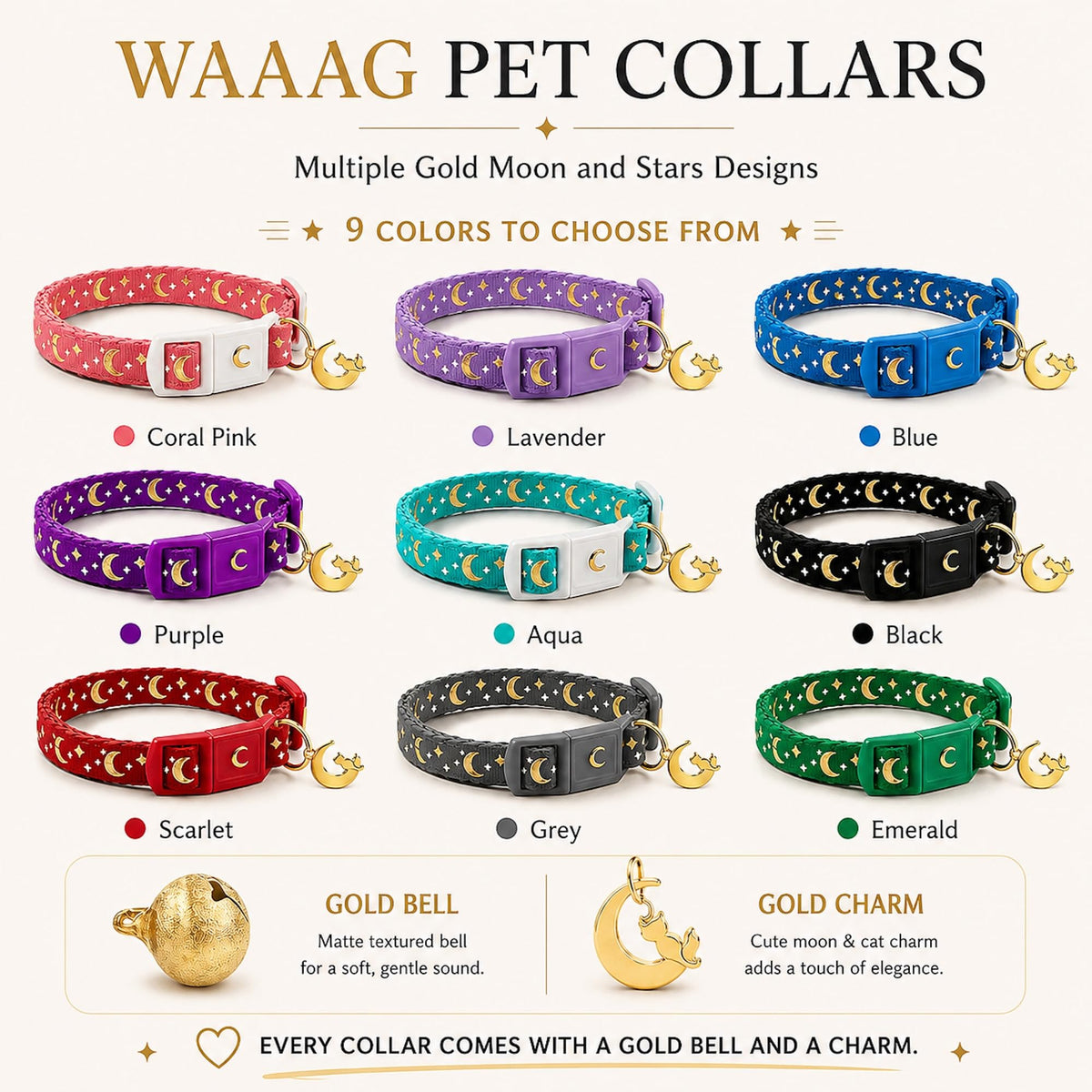 Breakaway Cat Collar with Bell K914