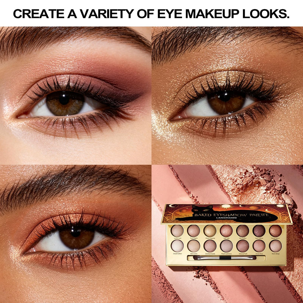 Baked Eyeshadow Palette, Matte & Shimmer Z7010