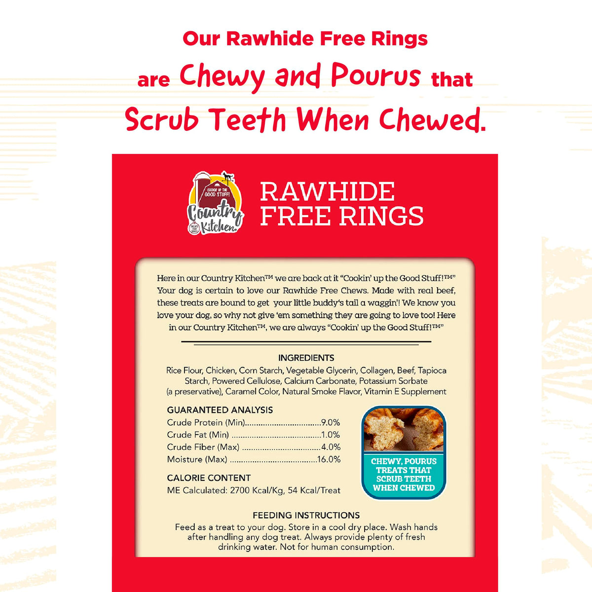 Beef Rings Dog Chews 7 Count P234