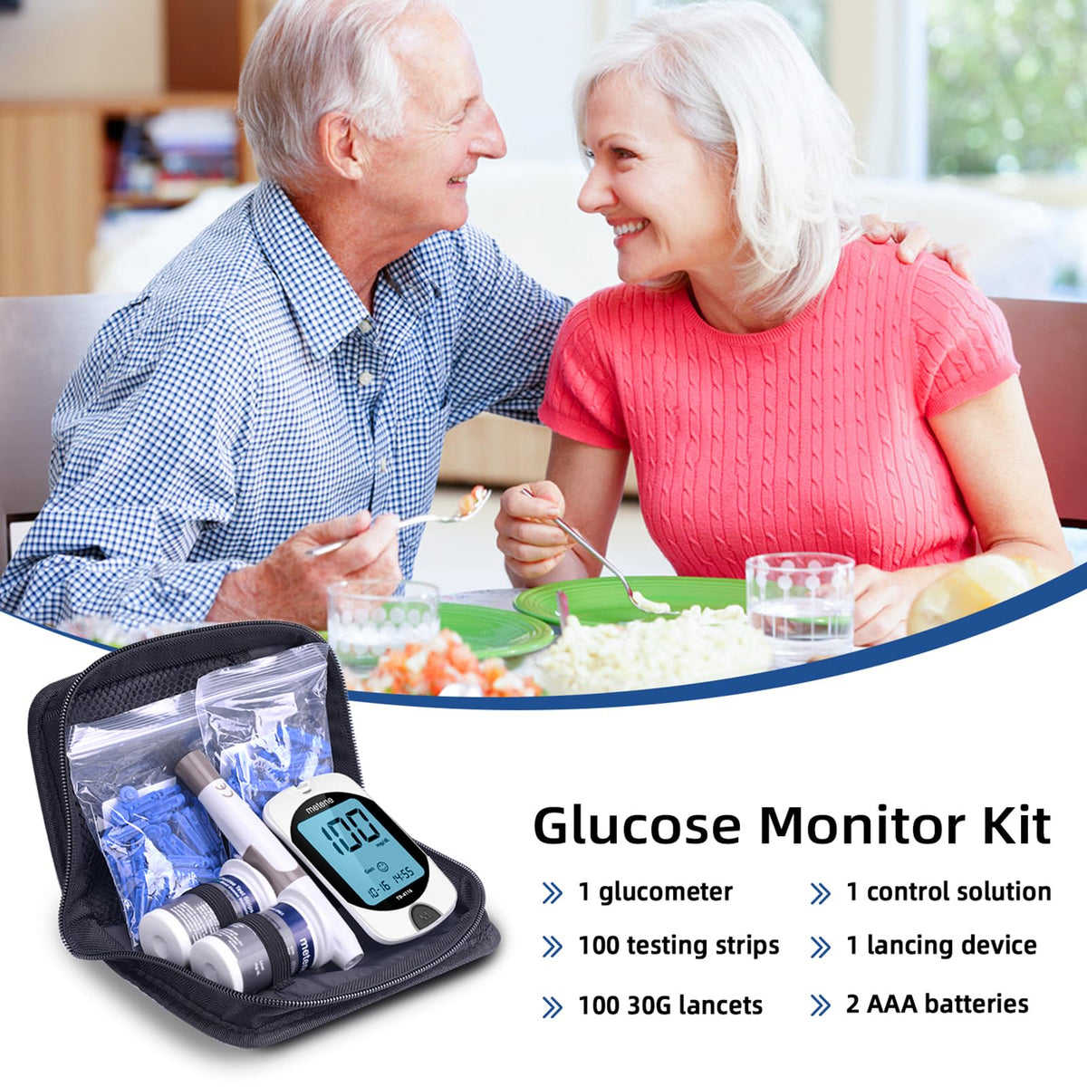 Blood Glucose Monitor Kit & Twist Top Lancets T2282