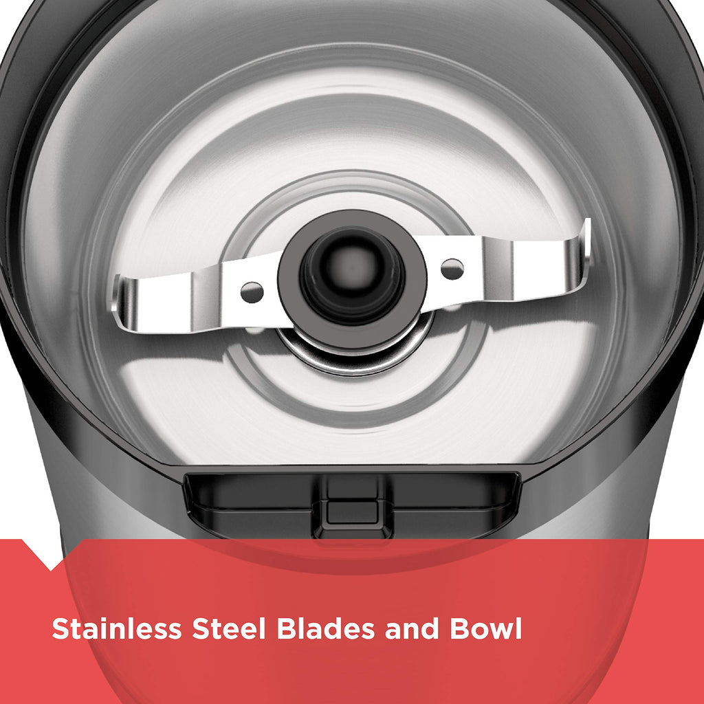 One-Touch Coffee & Spice Grinder with Stainless Steel Blades O239037
