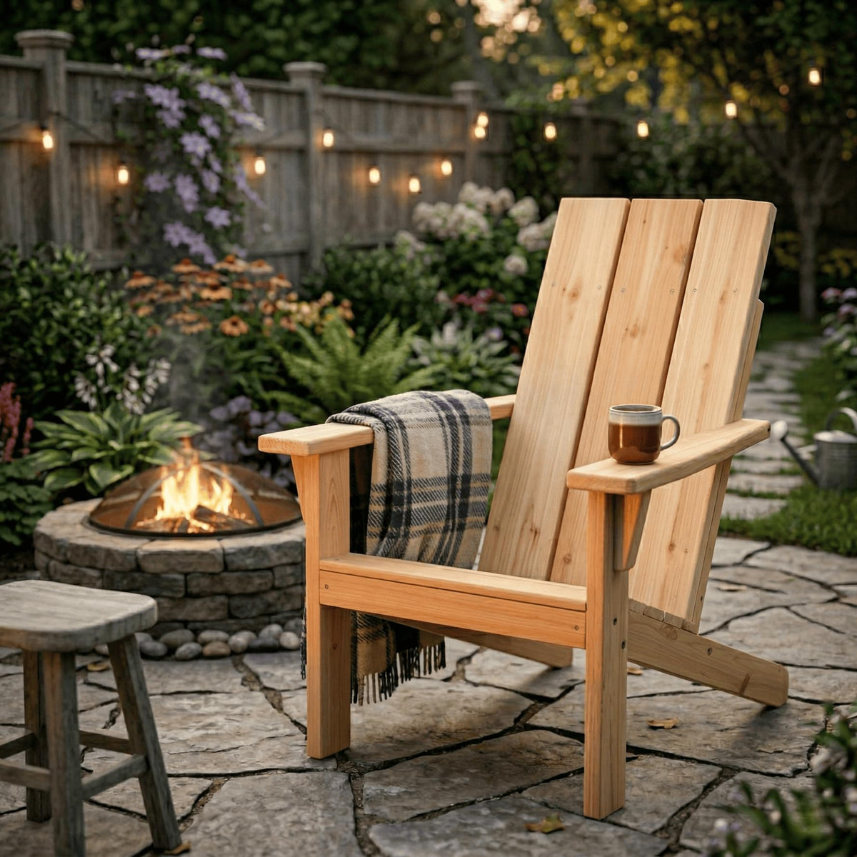 Natural Stain Adirondack Chair R7786