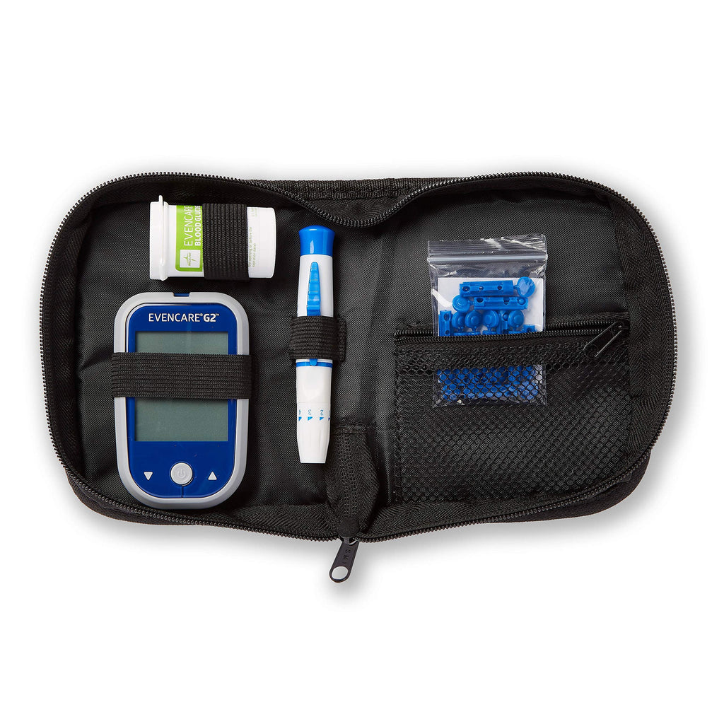 Blood Glucose Monitor Starter Kit with Lancing Device, Lancets, Test Strips, Carrying Case A95341