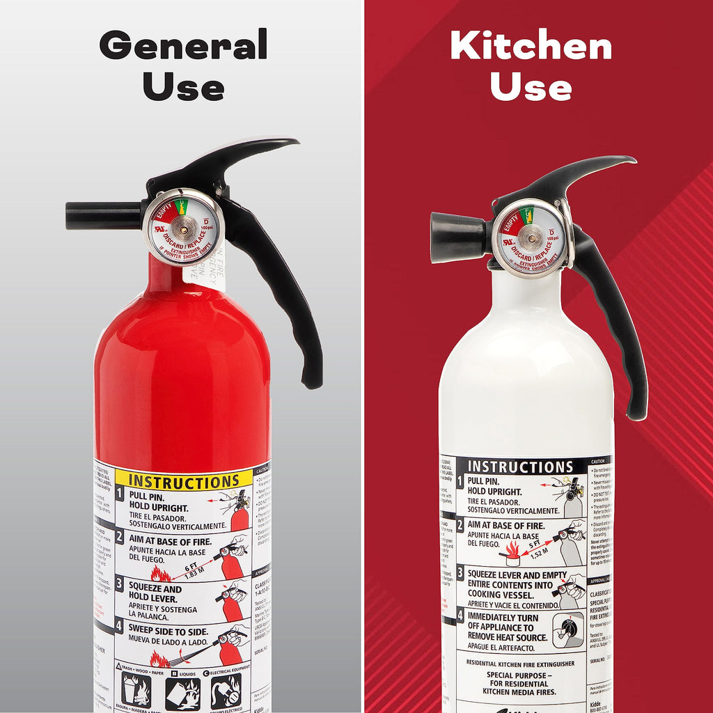 2 Pack Red Dry Chemical Fire Extinguisher with Mounting Bracket D3673