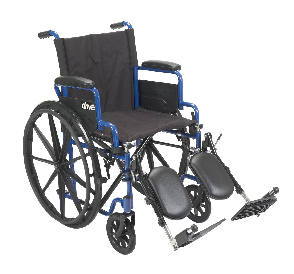 Blue Streak Foldable Wheelchair with Leg Rests M4958