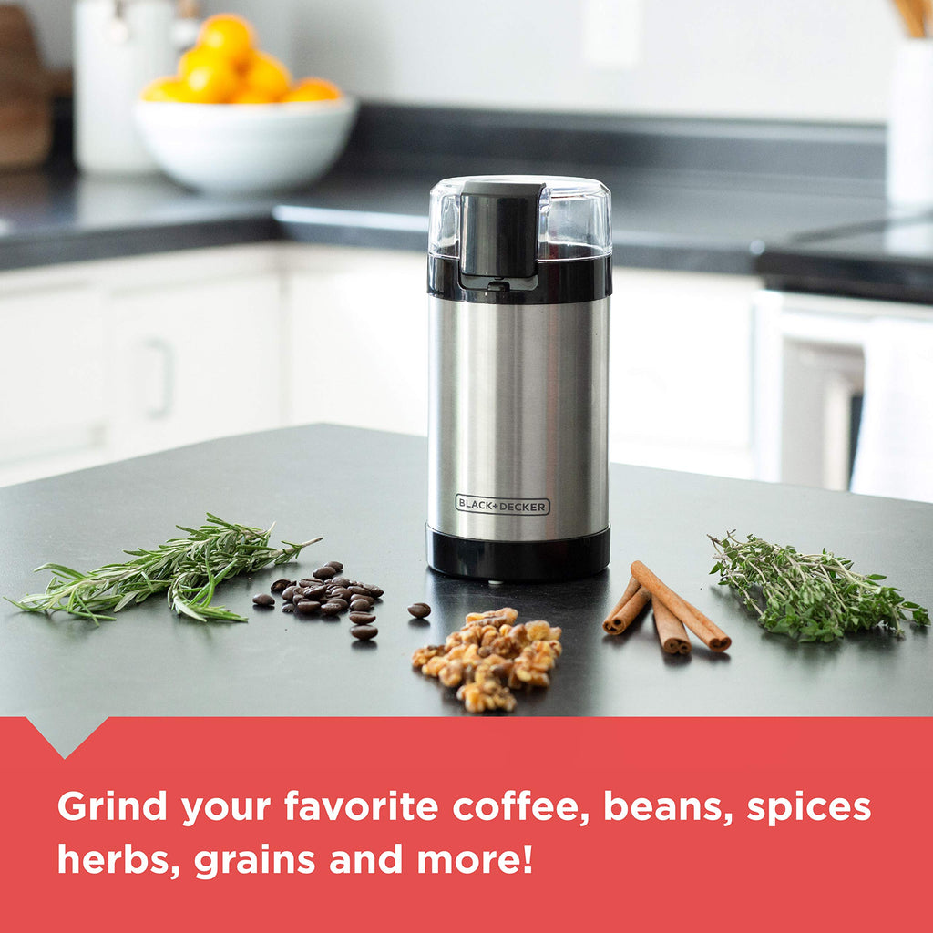 One-Touch Coffee & Spice Grinder with Stainless Steel Blades O239037