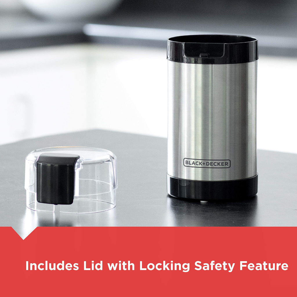 One-Touch Coffee & Spice Grinder with Stainless Steel Blades O239037