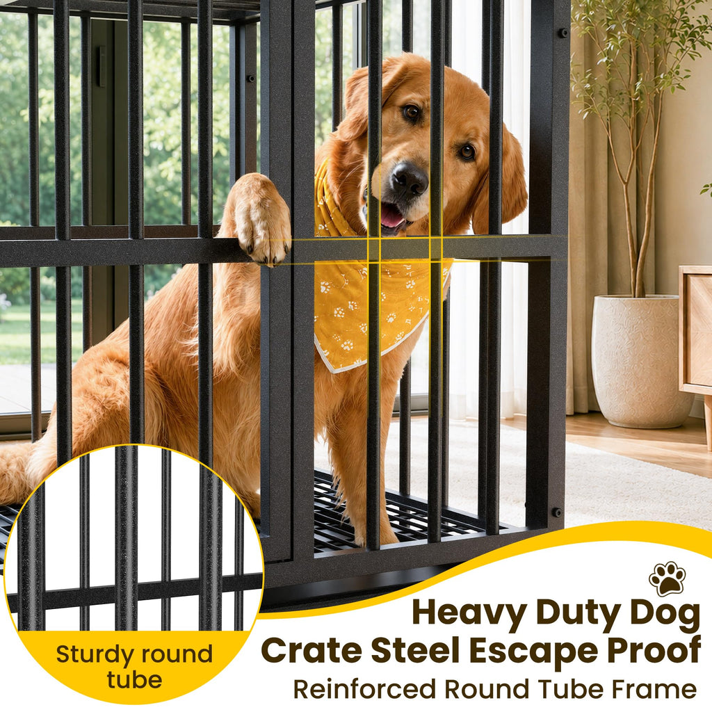 48 Inch Heavy Duty Black Dog Crate P995