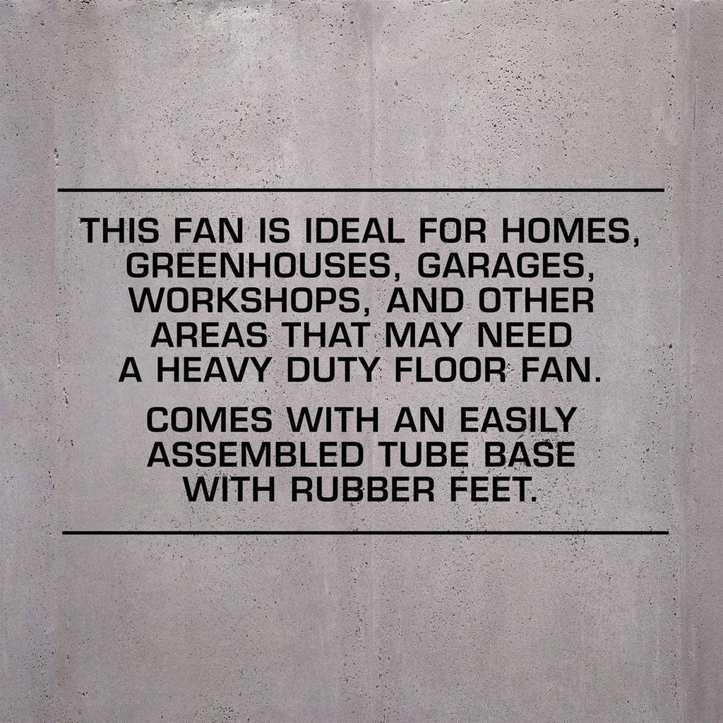 High Velocity Metal Blade Floor Fan, 3 Speeds, Black, 20in P7598