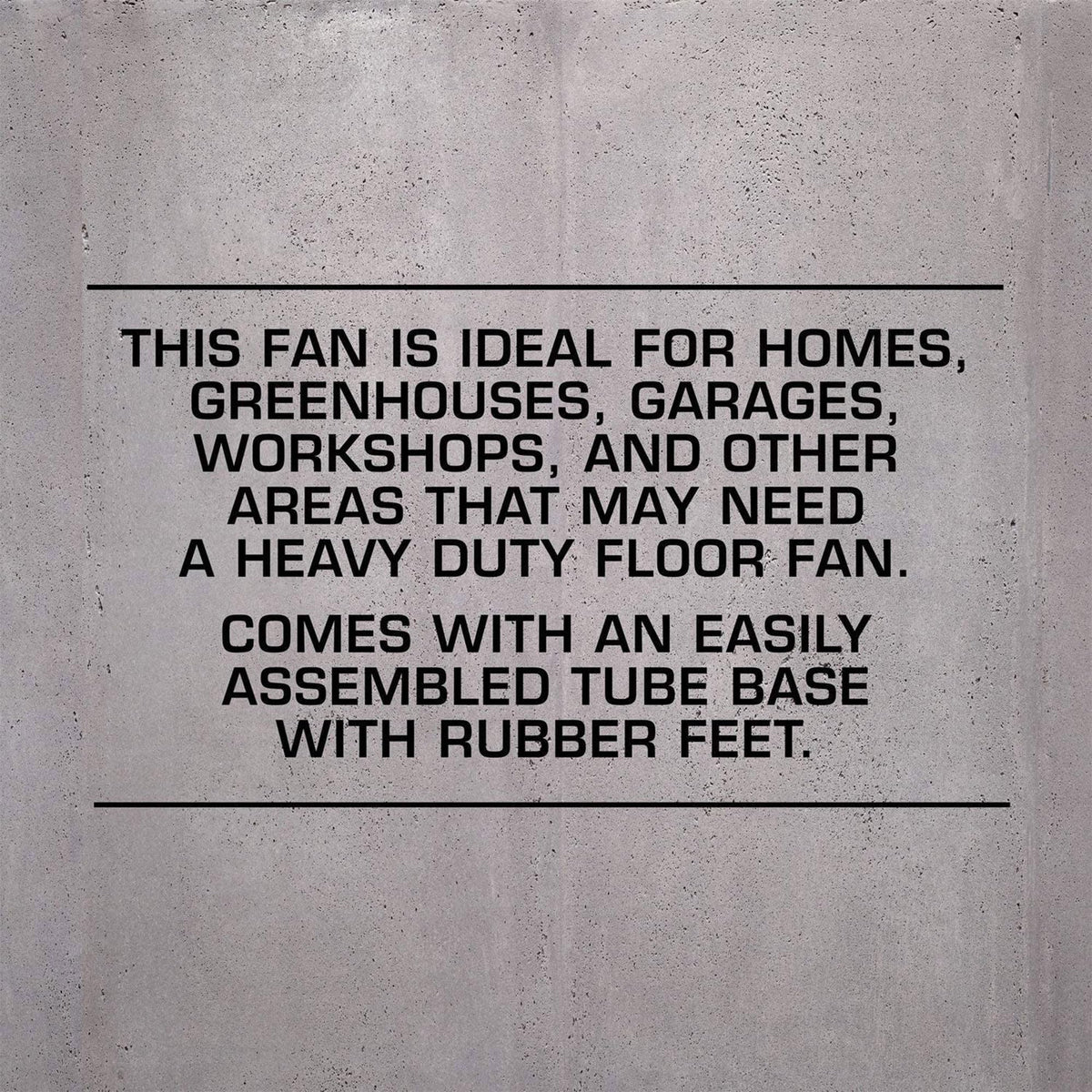 High Velocity Metal Blade Floor Fan, 3 Speeds, Black, 20in P7598