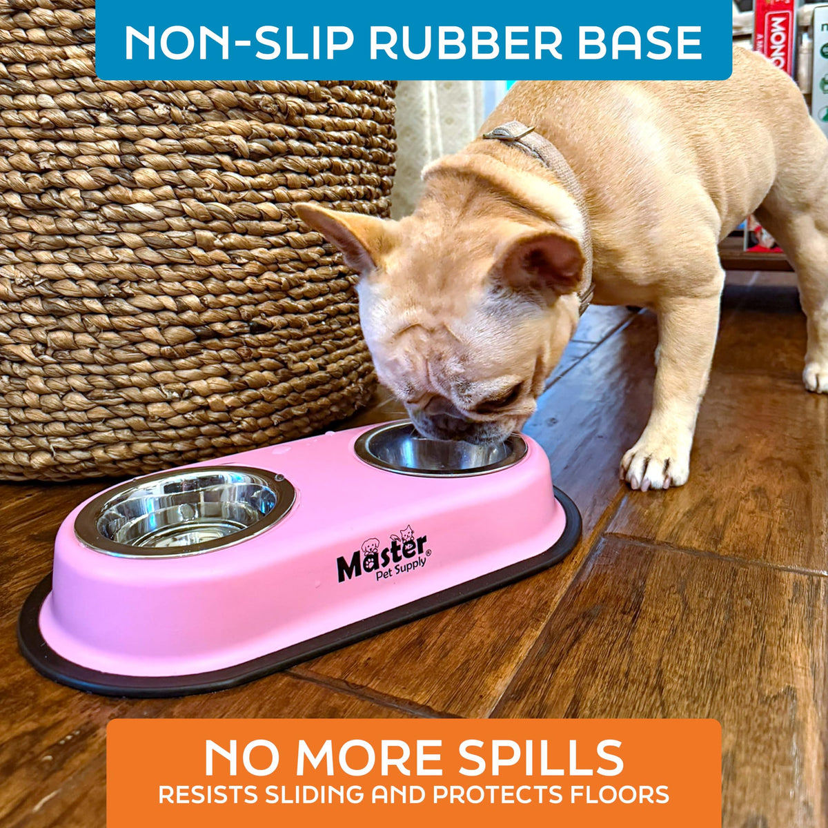 Double Dog Bowls Set with Elevated Base I164