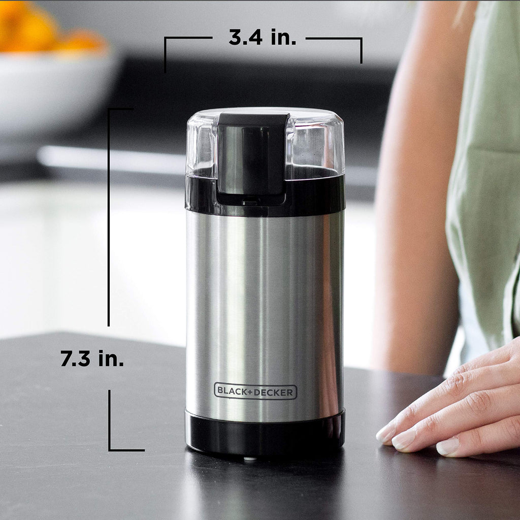 One-Touch Coffee & Spice Grinder with Stainless Steel Blades O239037